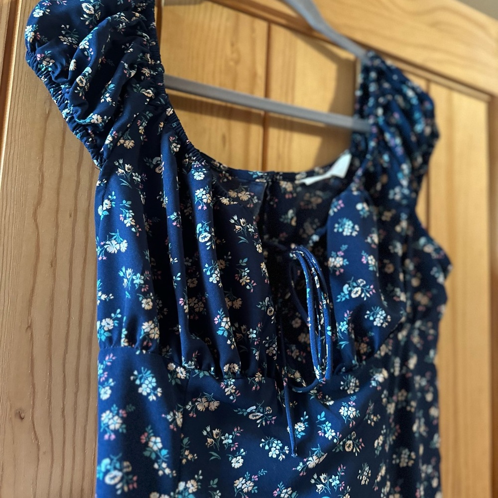 Levi's Navy Floral Women's Milkmaid Dress